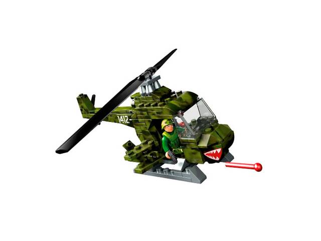 Конструктор Military helicopter с солдатом в военном обмундировании Mattel IR186105