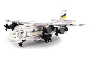 Конструктор пластиковий Літак Ан-225 Мрія Любіть Україну Війна 1154 деталей iBlock 63,5*42,5*9 см