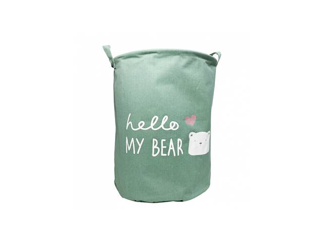 Корзина для іграшок Baby Comfort Hello My Bear зелена