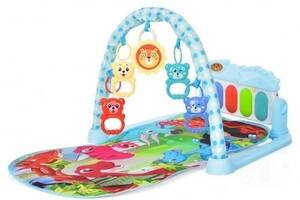 Коврик для малышей с пианино и дугой Baby Toys 226-16-1 Голубой