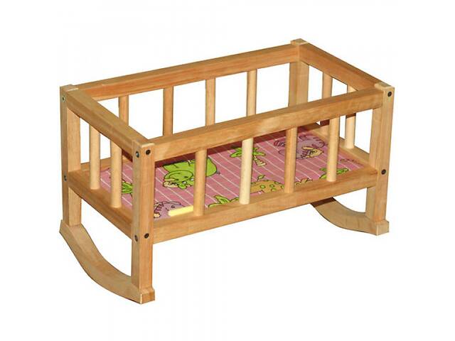Кроватка для пупса деревянная Винни Пух ОП-002 44х28х24 см