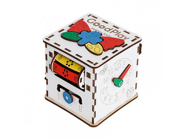 Детский развивающий куб Бизиборд K001, 12×12×12