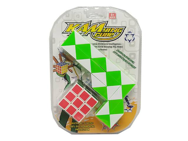 Кубик зі змійкою T1157-3 в блістері (Зелений)