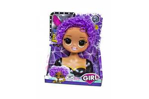 Кукла для причесок GIRL Fashion Metr+ LK1071 Фиолетовые волосы