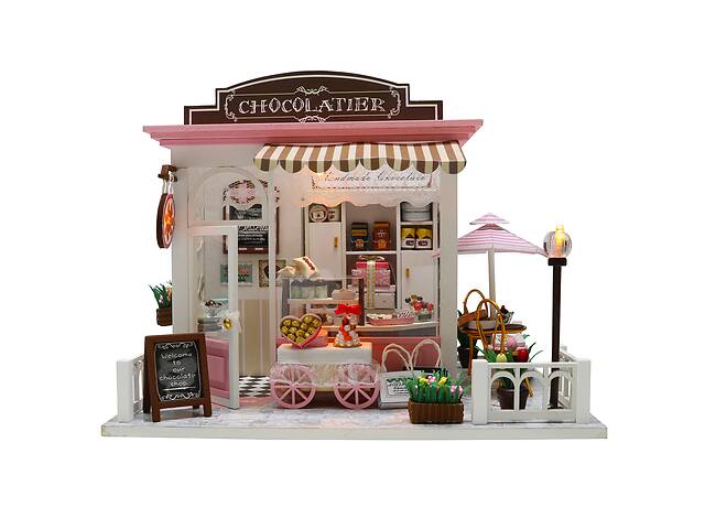 Кукольный домик 3D Румбокс CuteBee DIY DollHouse Шоколадница (V357SD)