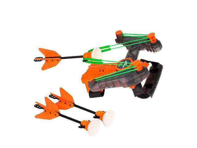 Лук игрушечный на запястье с 3 стрелами Zing Wrist Bow Оранжевый KD116704