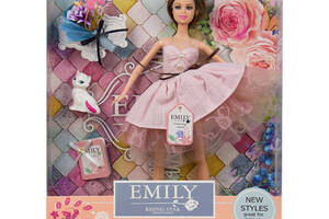 Лялька Emily QJ077B з букетом і аксесуарами (Рожевий)