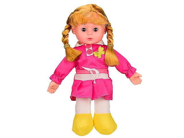 Кукла музыкальная мягконабивная LY3001-5-6-7 на Английском 29см (Розовый)
