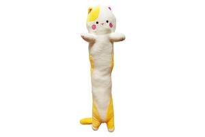 М'яка іграшка антистрес 'Кіт батон' K15216, 70 см (Жовтий)