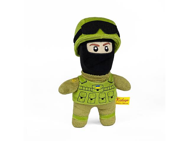 Мягкая игрушка KidsQo солдат ВСУ в балаклаве 25см (KD705)
