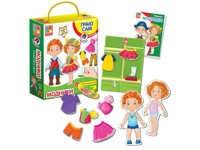 Магнитная одевашка Vladi Toys Модники укр (VT3702-06)