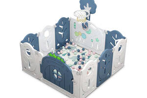 Манеж BabyPlayPen 'Магической лес' встроенное баскетбольное кольцо 123*123*62 Синий