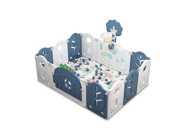 Манеж BabyPlayPen 'Магической лес' встроенное баскетбольное кольцо 123*165*62 Синий