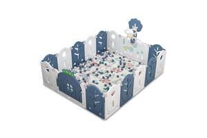 Манеж BabyPlayPen 'Магической лес' встроенное баскетбольное кольцо 165*205*62 Синий