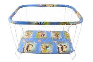 Манеж детский KinderBox Домик 95 х 75 х 60 см Blue (101157)