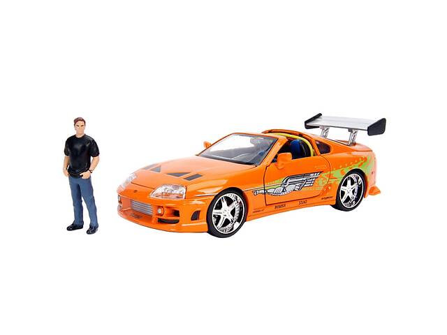 Машинка Jada Toyota Supra 1995 Форсаж металлическая с фигуркой OL86807