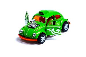 Машинка металева інерційна Volkswagen Beetle Custom Dragracer Kinsmart KT5405W 1:32 (Зелений)