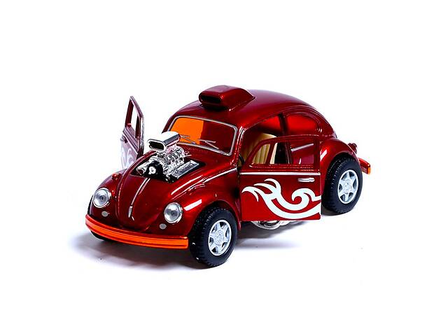 Машинка металева інерційна Volkswagen Beetle Custom Dragracer Kinsmart KT5405W 1:32 (Червоний)