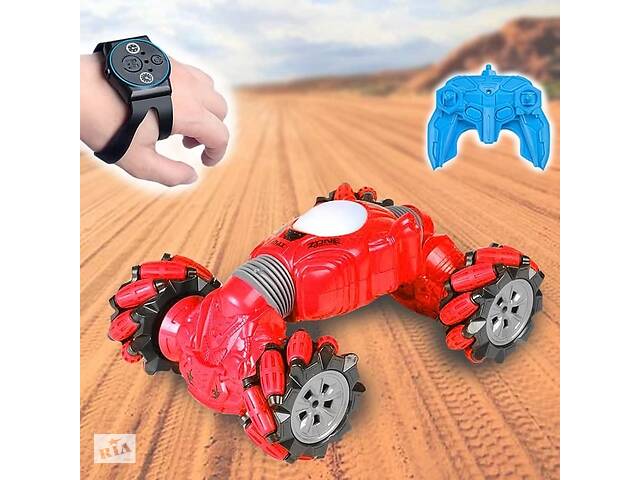 Машинка перевертыш Champions 2766 на радиоуправлении, управление рукой, управление жестами и обычным пультом Красный