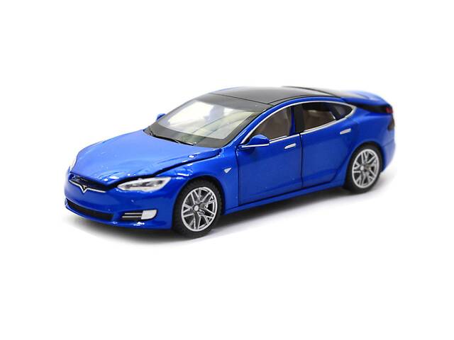 Машинка инерционная 'Tesla Model S' Автопром 6614 1:32 Синий