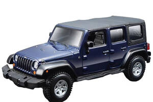 Модель машинки Jeep Wrangler Unlimited Rubicon The black 1:32 Bburago OL32867