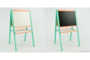 Мольберт детский двухсторонний​​​​​​​ магнитный 'ИГРУША' Light green/Orange (47992)