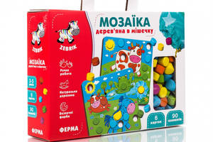 Мозаика деревянная Vladi Toys Ферма ZB2002-01