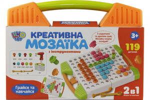 Мозаика Limo Toy 5479 119 деталей, шуруповерт Оранжевый