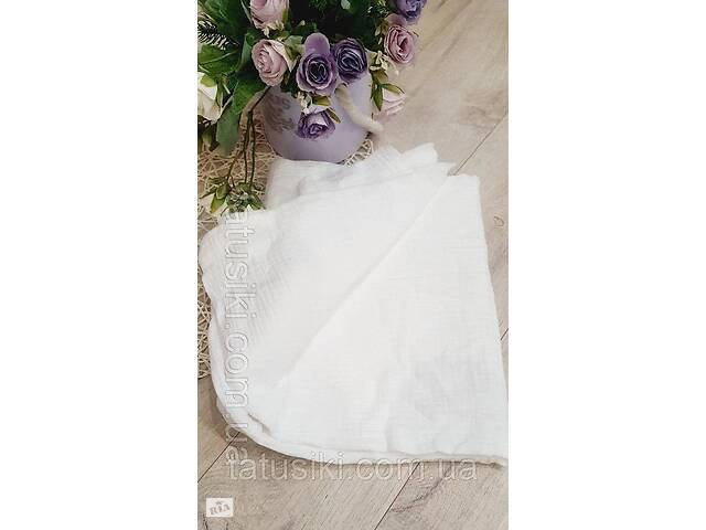 Муслиновая пеленка 100×130' Белая'