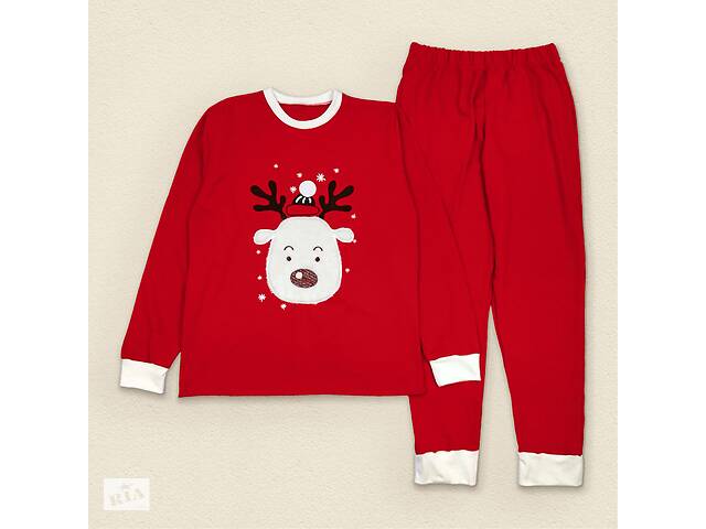 Мужская пижама Dexter`s с новогодней темой rudolf S красный