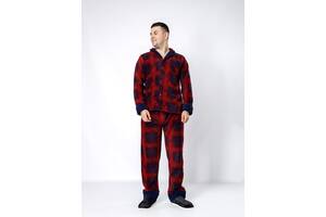 Мужская пижама M красный Lindros ЦБ-00234328
