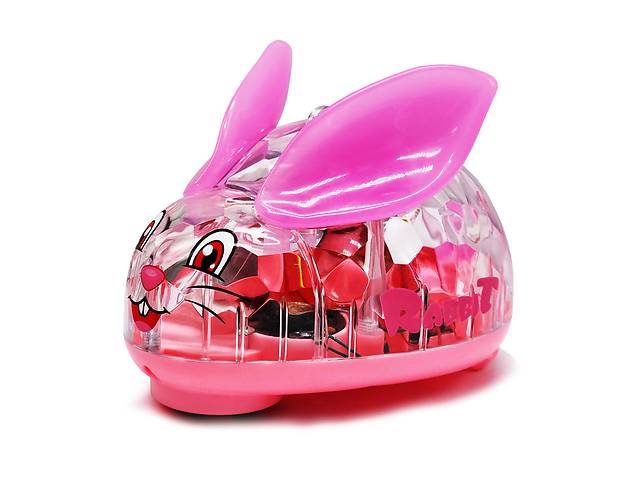 Музична іграшка Кролик 880-6 їздить з музикою та світлом (Рожевий)