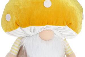 Мягкая игрушка «Гном-гриб» 33см, желтая шапка