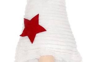 Мягкая игрушка «Гном в белом колпаке» 16х11х38см, белый с красным