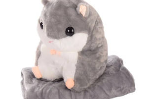 Мягкая игрушка с пледом Bambi Хомяк 120x154 см Серый (М12102-G)