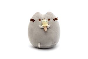 Мягкая игрушка S&T Pusheen cat с мороженым 18 см Gray (vol-68)