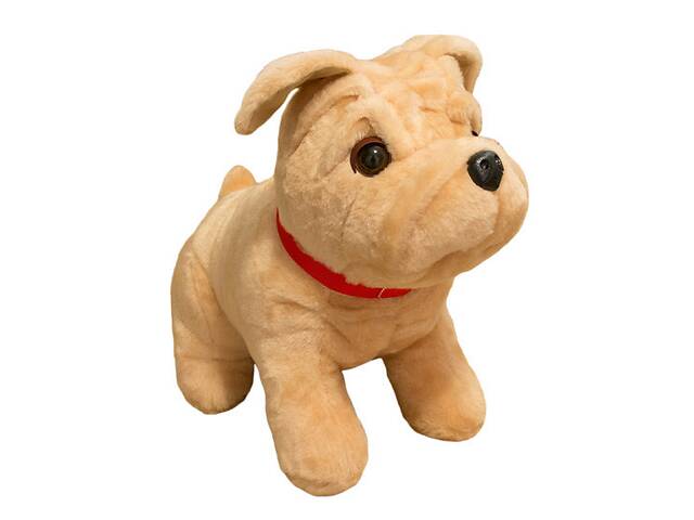 Мягкая игрушка Zolushka собака бульдог сидячий маленький 38 см (ZL012)