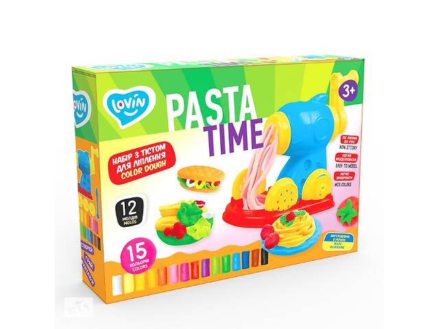 Набір для креативної творчості з тестом 'Pasta Time' TM Lovin 41195, 15 кольорів