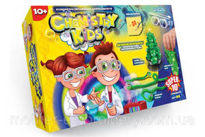 Набір для проведення дослідів з хімії у коробці 8x22x34 см Chemistry kids Danko Toys українською мовою CHK-4