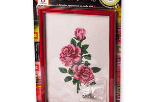 Набір для вишивання хрестиком на канві 'Троянда' VKB-01-10, 6 кольорів ниток