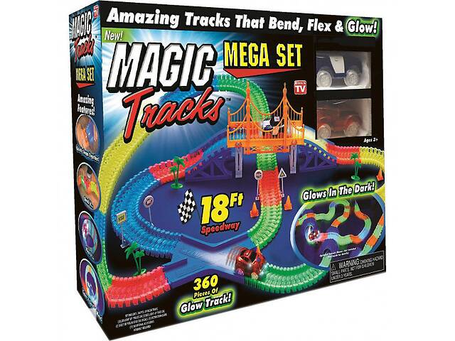 Набор автотрек Magic Tracks 360 деталей и две машинки (258585)