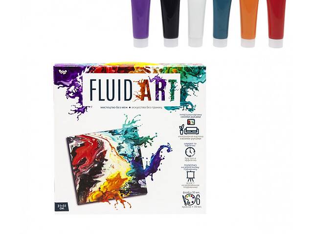 Набор креативного творчества 'Fluid ART' Danko Toys FA-01-01-2-3-4-5 рисование FA-01-03