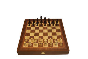 Набор Manopoulos Шахматы + шашки в деревянном футляре 39х39 см 3.6 кг Коричневый (STP36E)