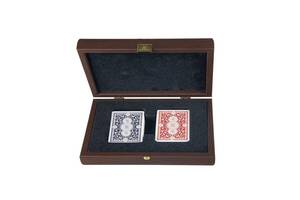 Набір карт покерних 'Manopoulos' з пластиковим покриттям, в дерев'яному футлярі 24х17см, 1 кг (CXL20)