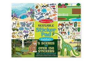 Наклейки объемные многоразовые Melissa & Doug Места обитания животных MD14196