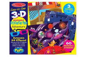 Наклейки объемные многоразовые Melissa & Doug с 3D очками Приключения MD9375