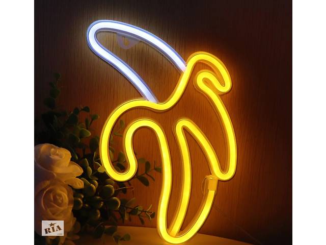 Настенный неоновый светильник ночник Angel Банан