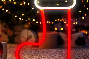 Настенный неоновый светильник ночник Рождественский сапожок Angel