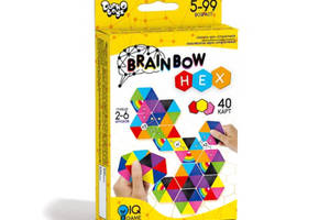 Настільна гра карткова 'Brainbow HEX' українською в коробці 2,5х9х13 см