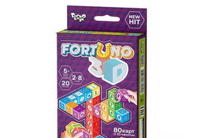 Настільна гра карткова розвиваюча 'Fortuno 3D' українською мовою в коробці 2,5х9х13 см